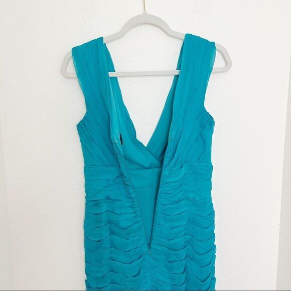 Tadashi Collection Teal Silk Multi Layer Dress - Picture 8 of 12